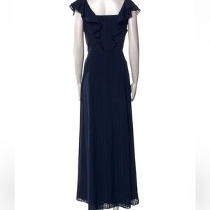 Donna Karan (Navy Blue)
Square Neckline Women’s Long Dress.  A Showstopper